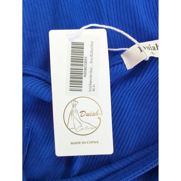 Duiah Women's One Shoulder Royal blue dress with ruffle (NWT) Size XS - Picture 8 of 9